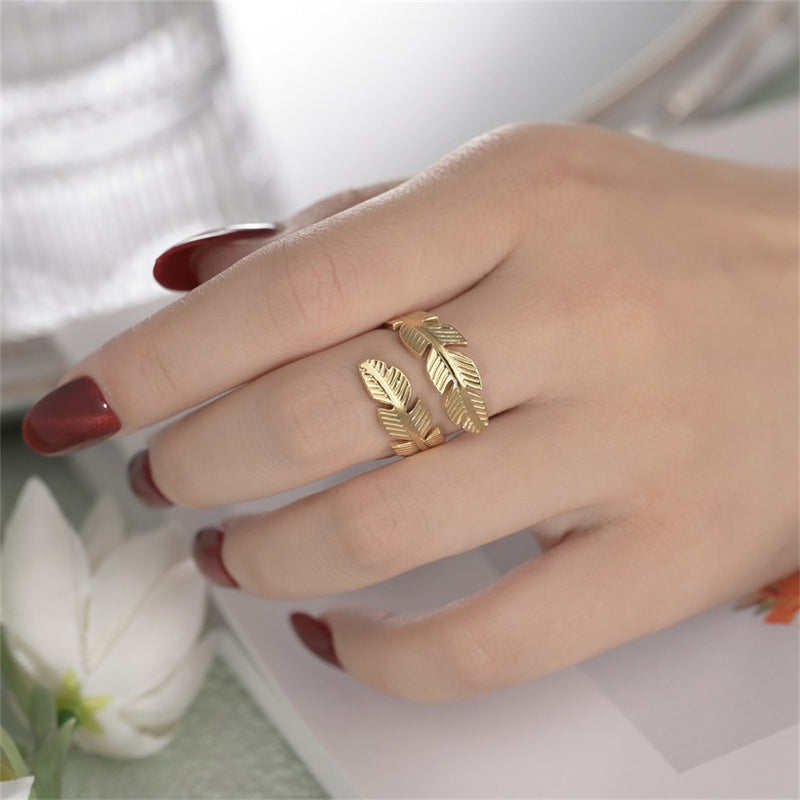 Leaf ring 18K